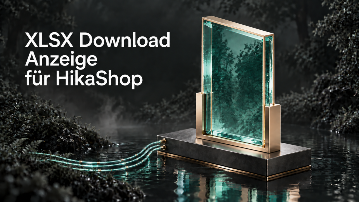 XLSX Download Anzeige für HikaShop
